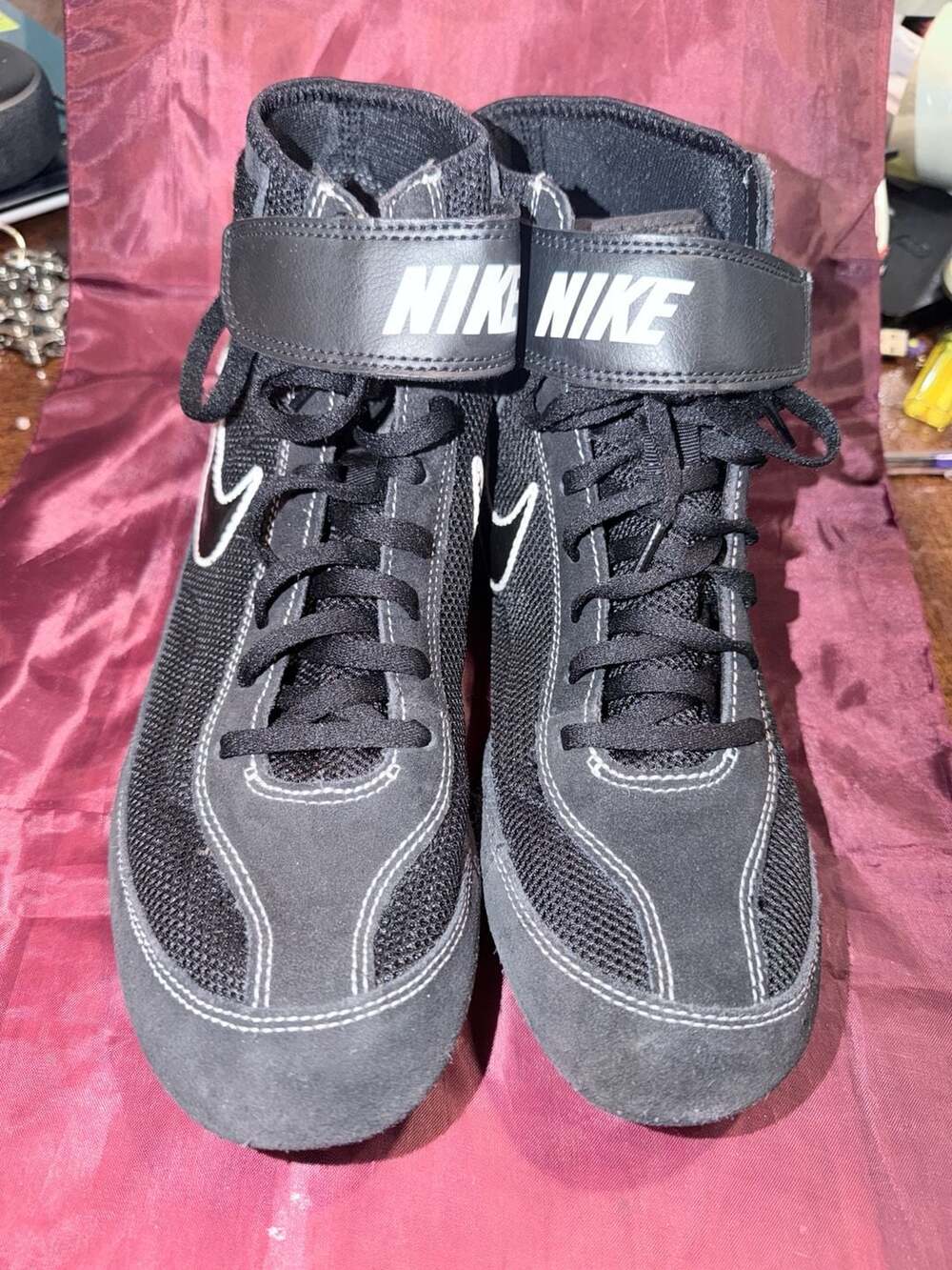 Nike Speedsweep VII Black White Wrestling Shoes 366683-001